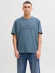 Футболка хлопковая длинная мужская Jack & Jones 12291213 L Blue Mirage (5715827010686) - изображение 1