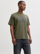 Футболка хлопковая длинная мужская Jack & Jones 12291213 L Dusty Olive (5715827010716) - изображение 1