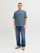 Футболка хлопковая длинная мужская Jack & Jones 12291213 S Blue Mirage (5715830433786) - изображение 6