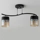 Люстра потолочная Light House SR-20429/2 BK+CH L505*W125*H285 черная + хром, плафон черный + янтарный - изображение 1