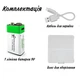 Акумуляторна Батарейка Крона 6f22 заряджання через USB Type-C 9V/650mAh Smartoools - зображення 7