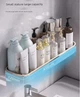 Органайзер полиця з вішалкою у ванну TOWEL BAR LY-840 41х12х6 см, пластиковий, з настінним кріпленням без свердління, білий - зображення 4