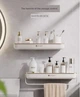 Органайзер полиця з вішалкою у ванну TOWEL BAR LY-840 41х12х6 см, пластиковий, з настінним кріпленням без свердління, білий - зображення 5