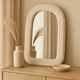 Настінне дзеркало Bouclé Arch BA-58 в текстильній рамі 58×38 см White (3_08047) - зображення 3