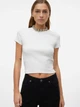 Футболка хлопковая короткая женская Vero Moda 10306894 XL Snow White (5715512215006) - изображение 1