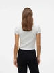 Футболка хлопковая короткая женская Vero Moda 10306894 XL Snow White (5715512215006) - изображение 2