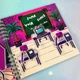 Подарочный бокс Monster High Монстер Хай альбом на липучках для девочек 20 см, наклейки и раскраска 5 кукол - изображение 6