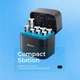 Аккумуляторные батарейки с зарядным кейсом Proove Compact Station 8pcs 4xAAA/4xAA черный (RBCS00000001) - изображение 5
