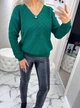 Свитер женский повседневный изумрудный 42-56 с1524.5070 - изображение 2