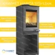 Стальная печь-камин на дровах KAWMET HARITA S15v L-Box 5.7 кВт - изображение 4