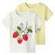 Футболка (2 шт.) Name it Summer Berry, цвет белый, размер 62 (251.13244675.CDAN) - изображение 1