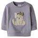 Утепленный джемпер Name it Cute Cat, цвет сиреневый, размер 62 (261.13251690.LGRA) - изображение 1