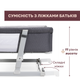Дитяче ліжечко для двійні Chicco Next2Me Twins, колір темно-сірий (87077.68) - зображення 8