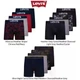Комплект нижньої білизни Levi's Boxer Briefs 4 Pack Color: Hibiscus/Heather Stripe/Chinese Red/Navy Розмір L - зображення 3