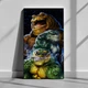 Интерьерная картина Боевые жабы, Battletoads, Nintendo, Sega, NES, 42×24 см (id1723) - изображение 1