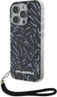 Etui Karl Lagerfeld Zebra With Cord do Apple iPhone 16 Pro Purple (3666339320348) - obraz 1