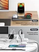 Беспроводная зарядная док станция LEXEGO MagSafe для Apple iPhone Apple Watch AirPods докстанция 3в1 для айфона смарт часов наушников зарядное устройство в комплекте Black WCSV18-B - изображение 4