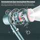 Массажная душевая лейка-щетка TURBOCHARGED SHOWER HEAD Brush 5 режимов Синяя (комплект из 4 фильтров) - изображение 8
