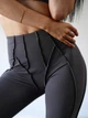 Жіночий спортивний фітнес комплект двійка з зовнішніми швами, топ та шорти, Sculpt Muse, (темно-сірий), L - зображення 6