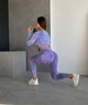 Спортивный костюм для фитнеса женский, комплект - рашгард и лосины с пуш-ап, Wild Acid, (пурпурный), S - изображение 4