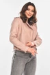 Куртка-косуха женская из экокожи пудрового цвета Fashion размер 40-42 (210837) - изображение 2