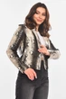 Куртка-косуха жіноча з екошкіри чорно-білого кольору Fashion розмір 40-42 (210848) - зображення 1