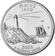 Монета 25 центів (квотер) США 2003 D UNC "Штати і території - Meн. Maine - изображение 1