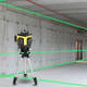Нивелир лазерный 4D, 16 линий, зеленый луч, с LED-дисплеем, зарядка Type-C (3.7V, 5А·ч) со штативом - изображение 2