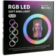Лампа RGB 38 см 10 режимов для фото и видео с держателем для смартфона черная MJ38 - изображение 2