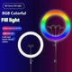 Лампа RGB 25W 36 см USB кольцевая для освещения смартфонов MJ36 черный - изображение 7