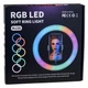 Лампа RGB 26 см USB пластик для фото відео освітлення з пультом MJ26 чорний - зображення 2