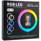 Лампа кільцева RGB Crystal 3D 20 см USB керування яскравістю для фото та відео зйомок чорний - зображення 2