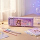 Пенал органайзер Magic World вместительный с кнопками точилка пластиковый школьный Фиолетовый (28564) - изображение 2