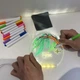 Дошка світлодіодна для малювання та нотаток кругла USB World Pad AND 5502 Біла - зображення 3