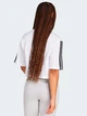 Футболка хлопковая оверсайз короткая женская Adidas W 3S Sj Tlr T JD4999 M White/Black (4067902192628) - изображение 2