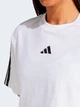 Футболка хлопковая оверсайз короткая женская Adidas W 3S Sj Tlr T JD4999 M White/Black (4067902192628) - изображение 4