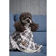Плед Pet Fashion Bliss 1 для собак і котів плюш сірий картатий 70.5х55,5 см 4823082441334 - зображення 10