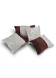 Комплект декоративних подушок Firanka Damask 57х37см 1шт, 40х30см 1шт, 38х38см 2шт молочні з коричневим (п_0865) - зображення 2