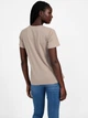 Жіноча футболка Guess (7620837164824) Halie Crewneck Rhinestone L бежева - зображення 4