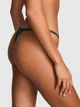Женские трусики Victoria's Secret (2889177891781) Logo Cotton Scoop Thong XS зеленые - изображение 2