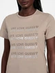 Жіноча футболка Guess (7620837164800) Halie Crewneck Rhinestone S бежева - зображення 3