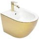 Подвесное биде REA CARLO MINI GOLD WHITE - изображение 2