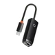 Зовнішня мережева карта Type-C на RJ45 LAN Baseus Lite Series Ethernet Adapter (1000Mbps, 15 см). Black - зображення 1