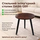 Компактний круглий журнальний столик на 3 ніжках DASH-1201 легкий та універсальний для сучасного інтер'єру вітальні або спальні 40×55 см - зображення 1