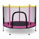 Батут дитячий Fitonix SafeJump 140 см із захисною сіткою та 6 опорами, рожевий, для активних ігор дітей - изображение 1