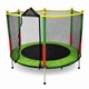Батут дитячий Fitonix SafeJump 140 см із захисною сіткою та 6 ніжками, зелений для активних ігор дітей - изображение 2