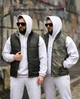 Жилет двосторонній (чорний і камуфляж) чоловічий Stone Island утеплений, міський, демісезонний ВТ5323 L - зображення 4