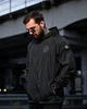 Мужская ветровка карман Stone Island черная весенняя, складывается в карман, водоотталкивающая, капюшон M - изображение 3