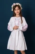 Вишита сукня для дівчинки Mevis 5535-04 льон молочний 140 - изображение 2