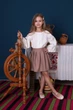 Вишиванка для дівчинки Mevis 5517-02 льон молочний 146 - зображення 3